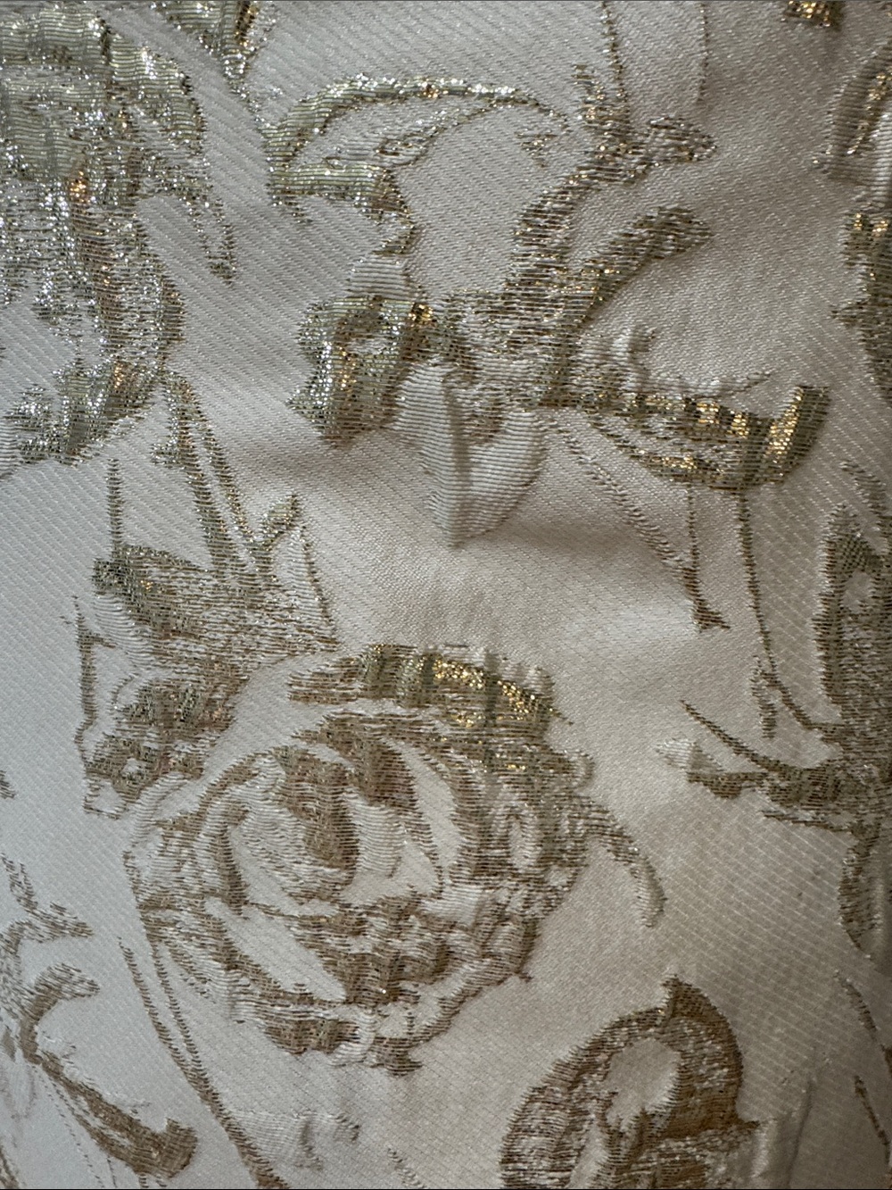 Aidan Mattox Ivory Metallic Floral Jacquard Mini Dress Size 6 - Picture 7 of 16